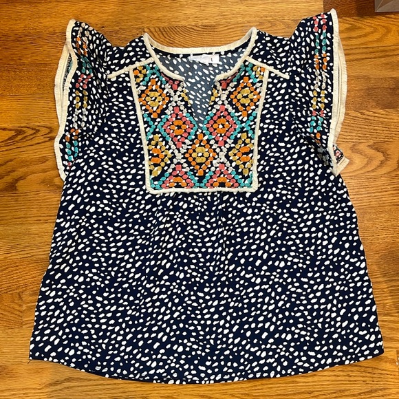 THML Carmine Embroidered Top - Small - Picture 1 of 5